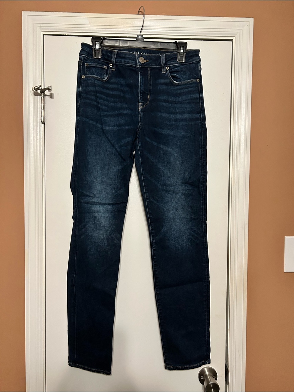 American Eagle Skinny Jeans Women’s 10 Long Dark Wash Stretch Denim